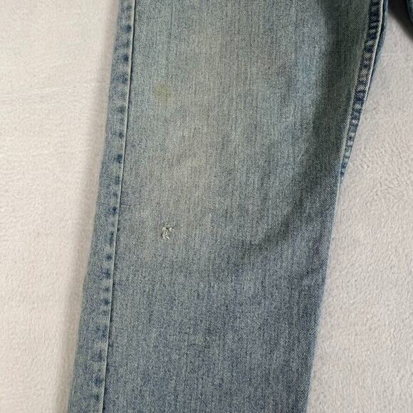 Wrangler Jeans Mens 34x30 Straight Leg Denim Light Wash Vintage Cowboy Western - Picture 6 of 14